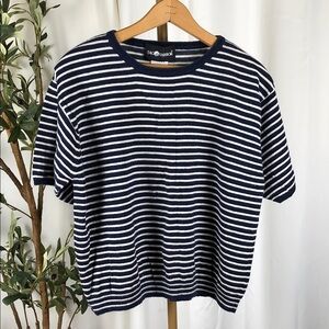 Sag Harbor Navy and White Striped Top (V1)